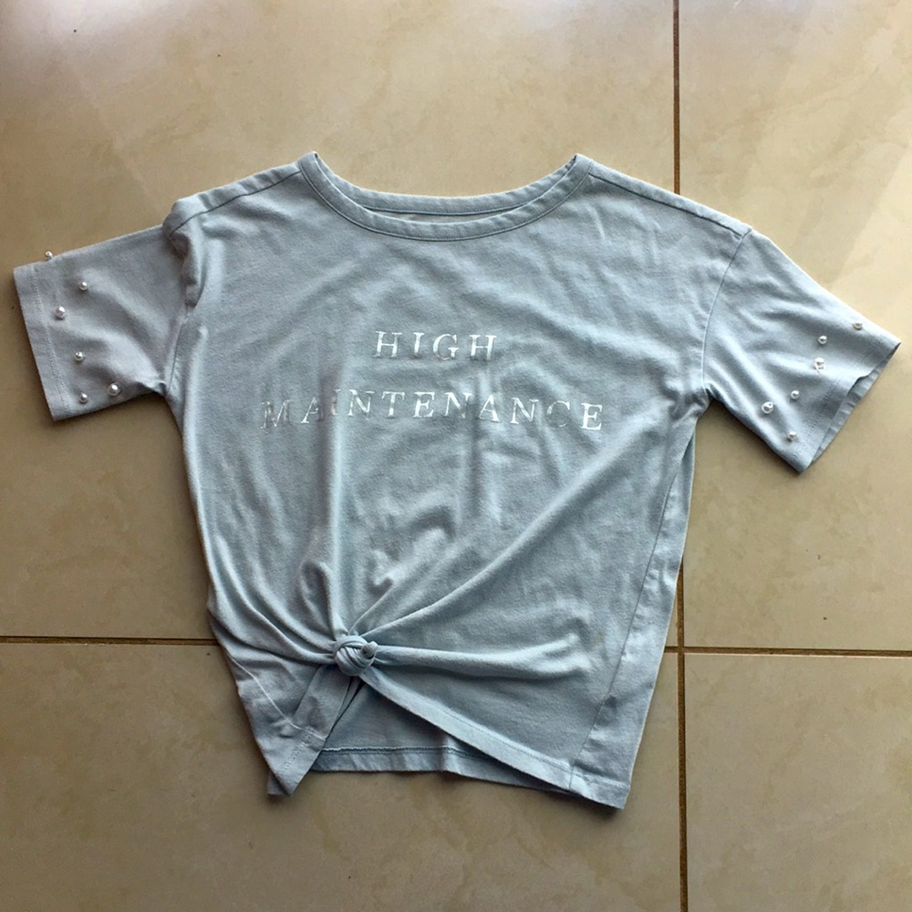Gray blue shirt